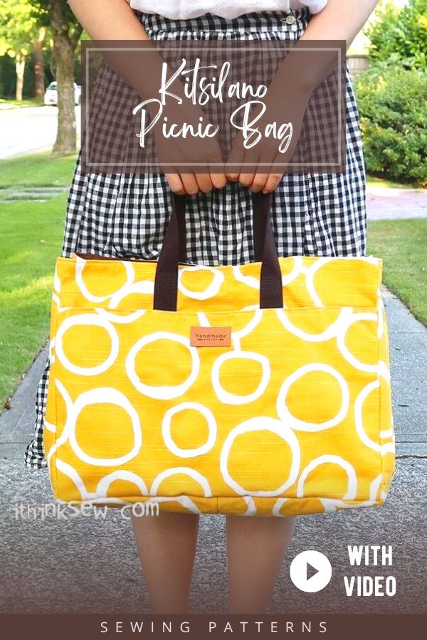 Kitsilano Picnic Bag Sewing Pattern With Video Sew Modern Bags