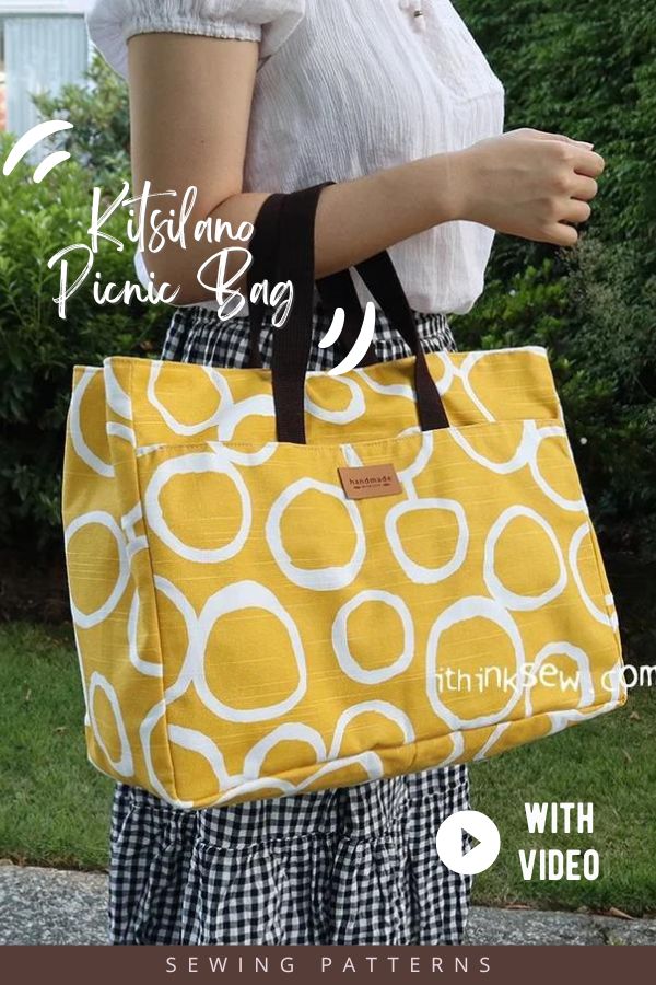 Kitsilano Picnic Bag sewing pattern (with video)