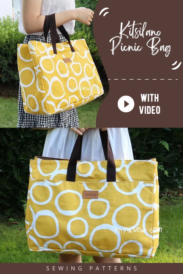 Kitsilano Picnic Bag PDF Sewing Pattern With Video 