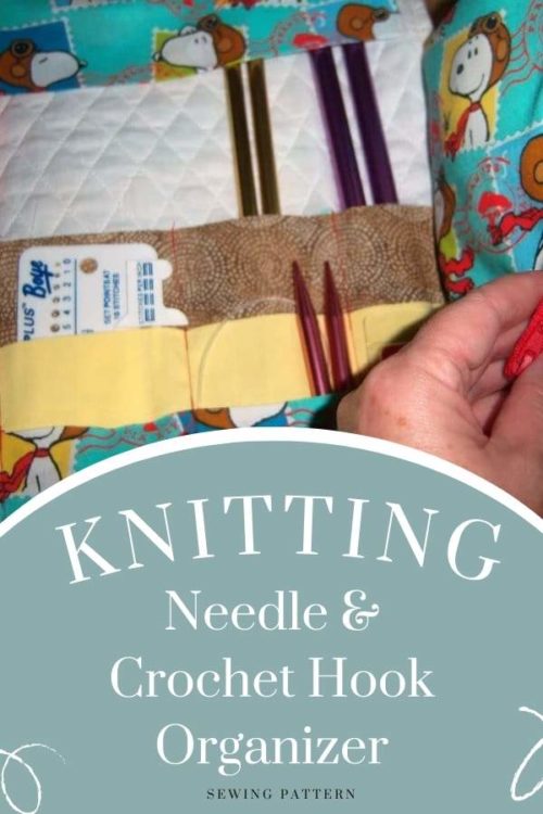 40 Pocket Knitting Needle and Crochet Hook Organizer Roll sewing