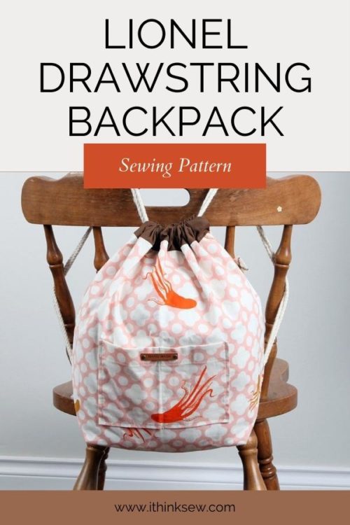 Lionel Drawstring Backpack sewing pattern Sew Modern Bags