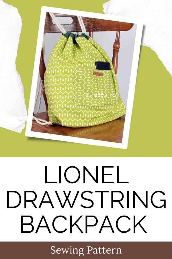 Lionel Drawstring Backpack sewing pattern