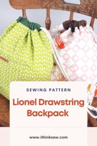 Lionel Drawstring Backpack sewing pattern - Sew Modern Bags