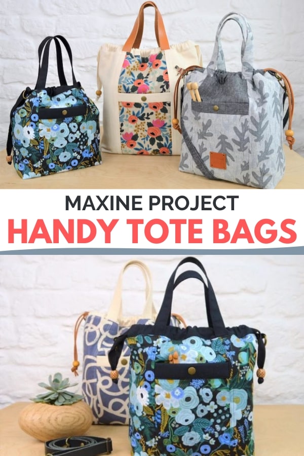 Maxine Project Tote Bag sewing pattern (3 sizes + video) - Sew Modern Bags