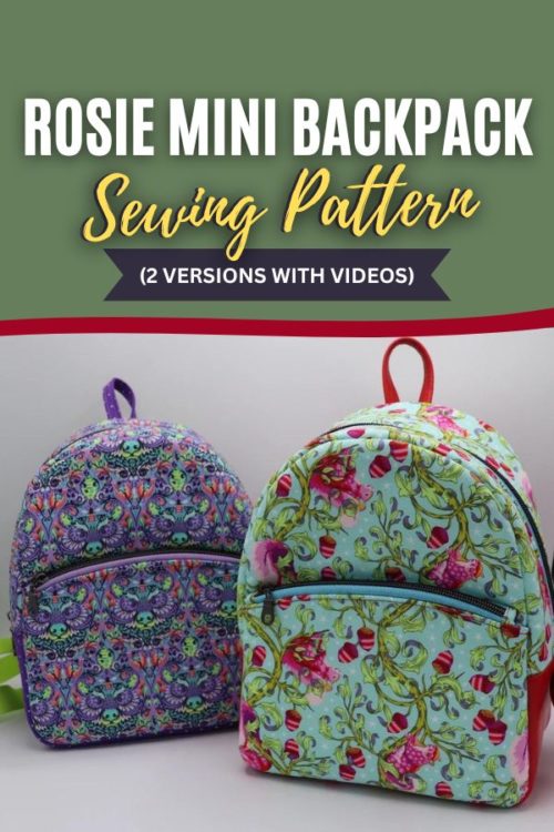 Rosie Mini Backpack sewing pattern (2 versions with videos) Sew Modern Bags