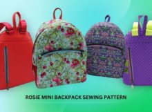 Rosie Mini Backpack sewing pattern (2 versions with videos)