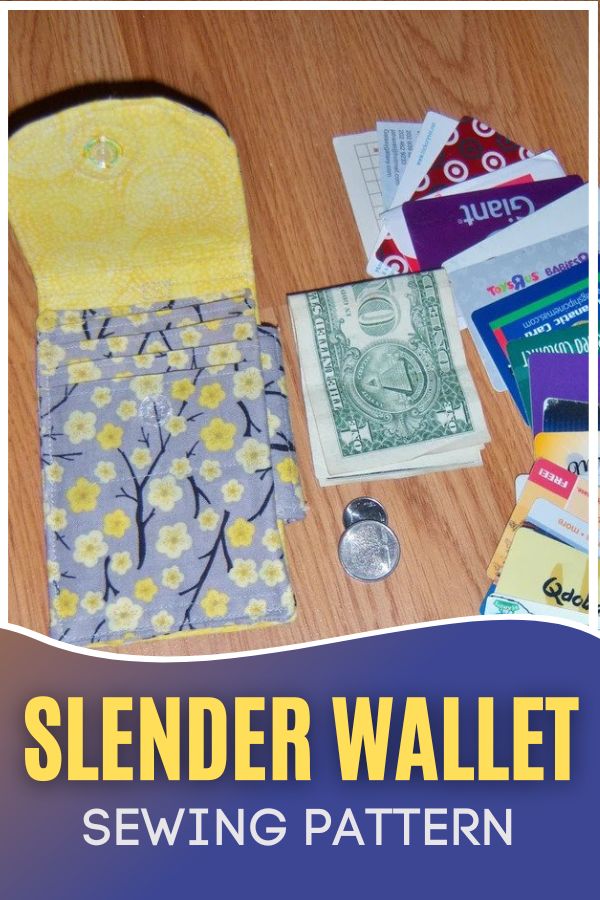 Slender Wallet sewing pattern