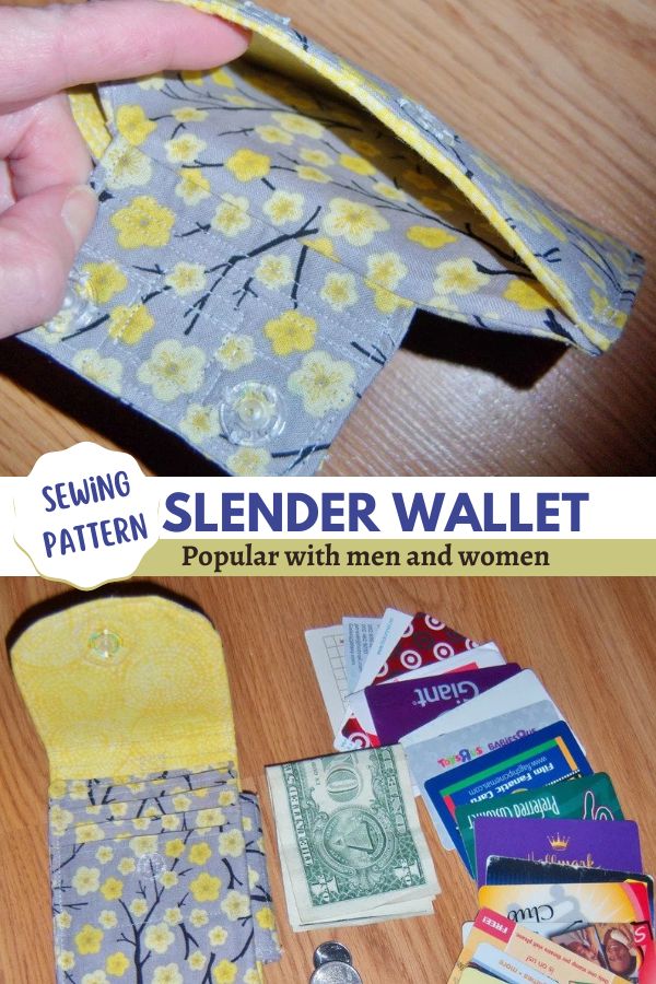 Slender Wallet sewing pattern