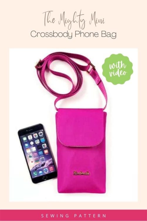 The Mighty Mini Crossbody Phone Bag sewing pattern (with video) Sew