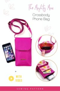 The Mighty Mini Crossbody Phone Bag sewing pattern (with video) - Sew ...