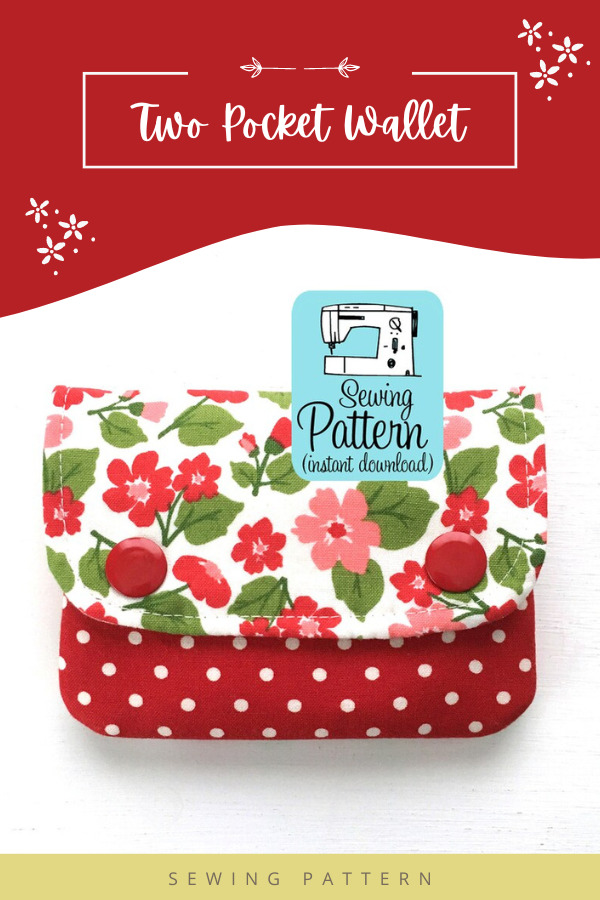 Two Pocket Wallet sewing pattern