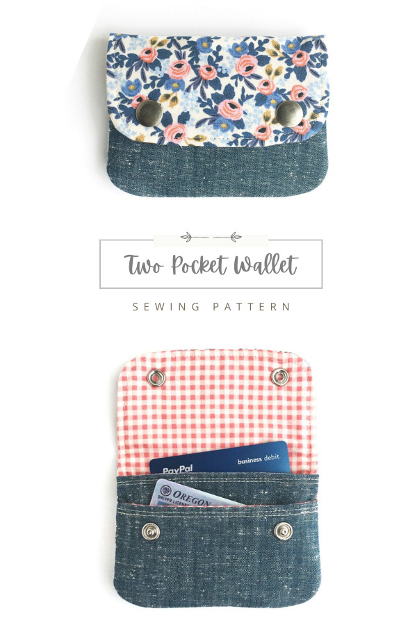 Two Pocket Wallet sewing pattern