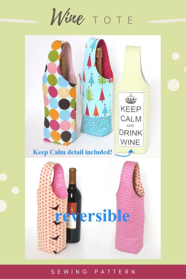 Wine tote pattern outlet free