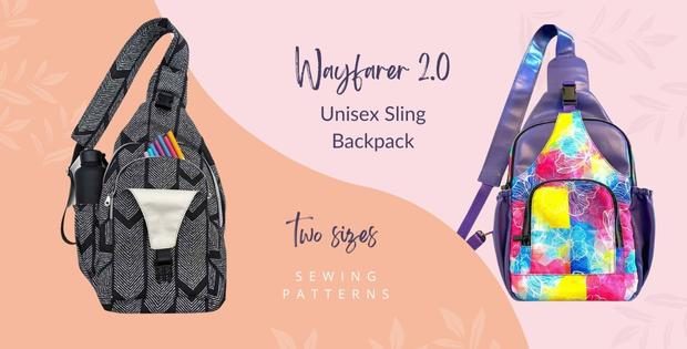 Wayfarer 2.0 Unisex Sling Backpack (2 styles) sewing patterns