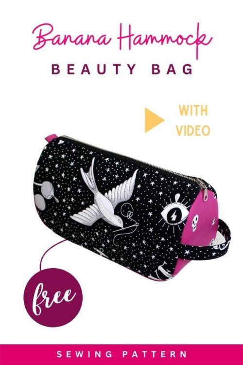 Banana Hammock Beauty Bag FREE sewing pattern (with videos) Sew