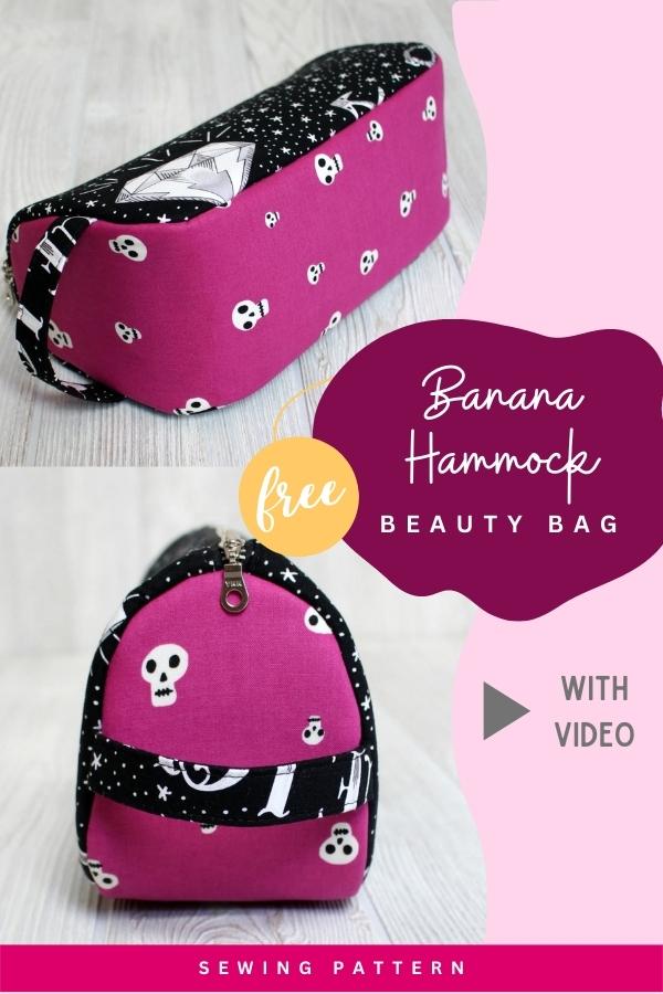 Banana Hammock Beauty Bag FREE sewing pattern (with videos)