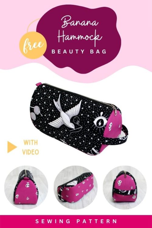 Banana Hammock Beauty Bag FREE sewing pattern (with videos) Sew