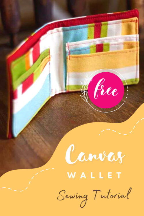 Canvas Wallet FREE sewing tutorial - Sew Modern Bags