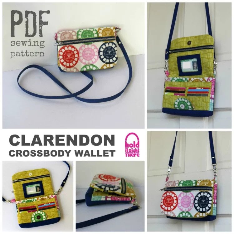 Clarendon Crossbody Wallet – with video tutorial and bonus belt bag pattern  – Hold It Right There