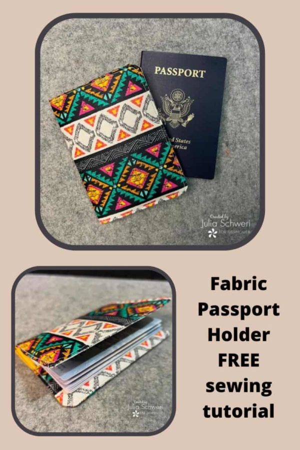 Fabric Passport Holder FREE sewing tutorial Sew Modern Bags