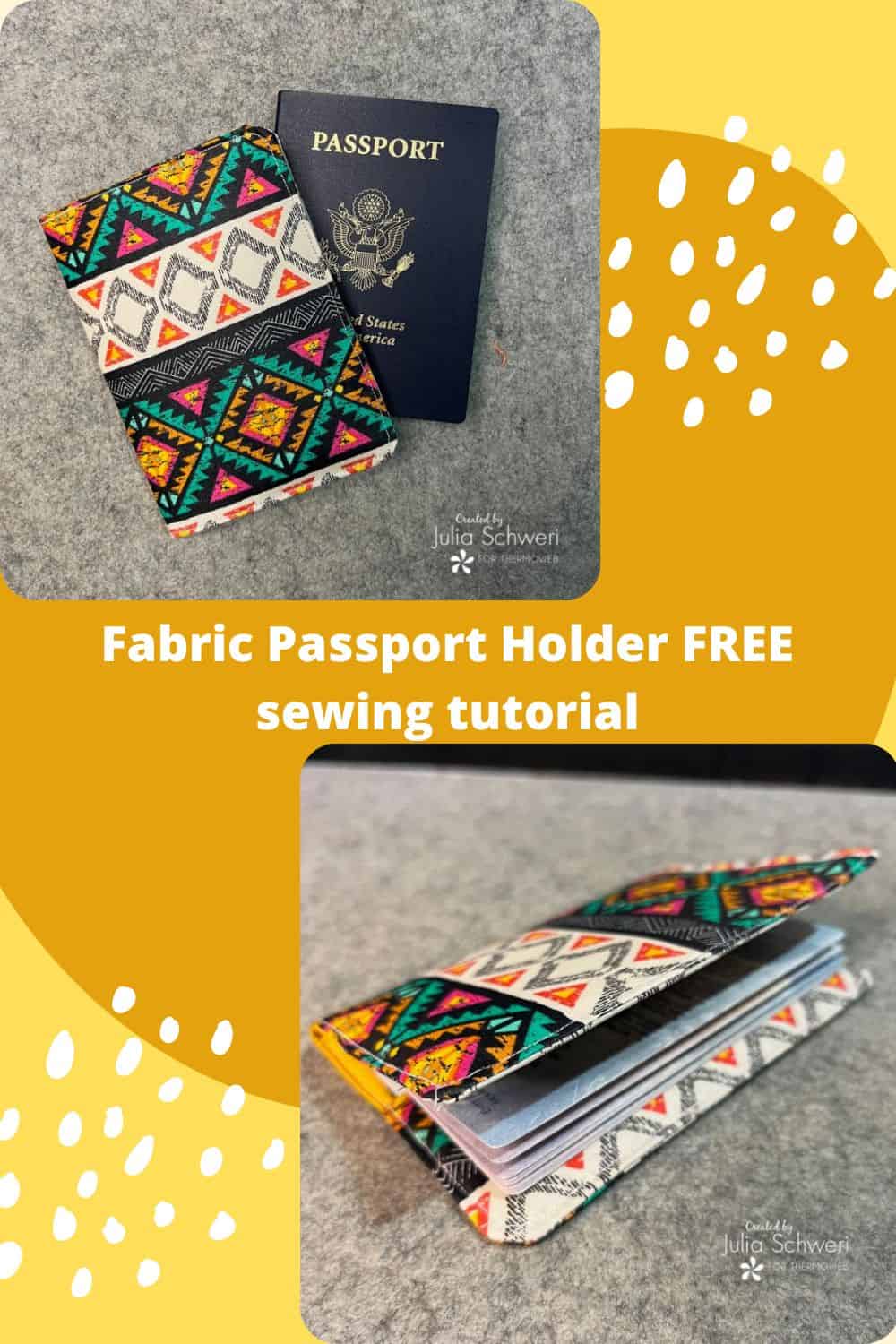 Fabric Passport Holder FREE sewing tutorial