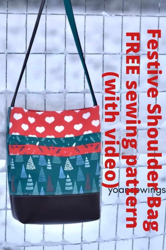 Festive Shoulder Bag FREE sewing pattern (with video)