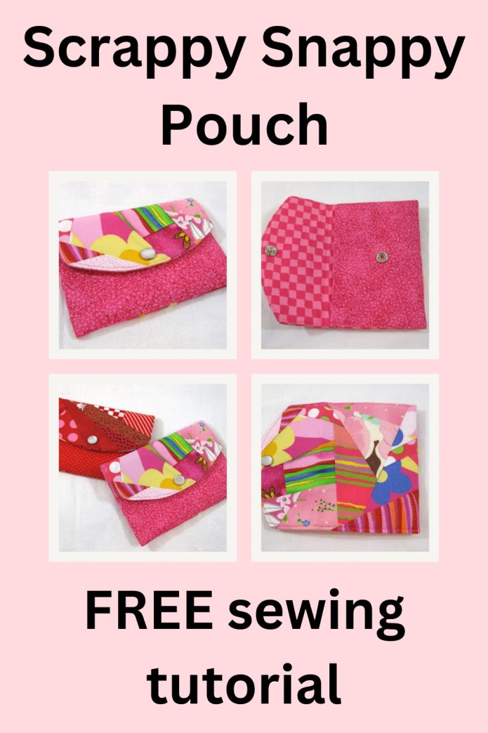 Scrappy Snappy Pouch FREE sewing tutorial