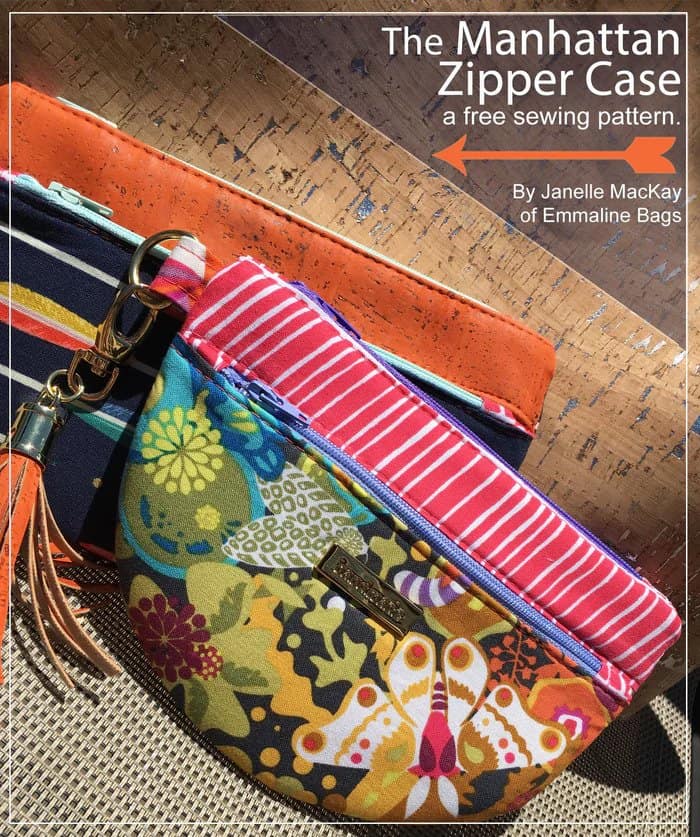 The Manhattan Zipper case FREE sewing pattern (with videos)