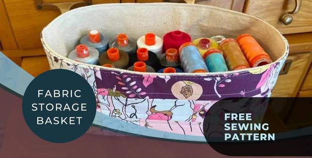 Fabric Storage Bins FREE sewing pattern and tutorial - Sew Modern Bags