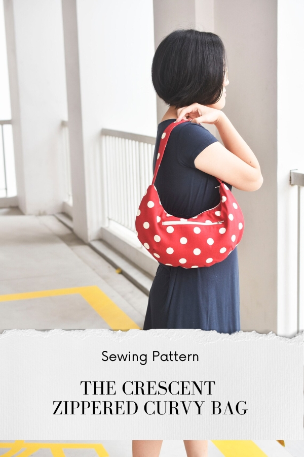 The Crescent Zippered Curvy Bag sewing pattern