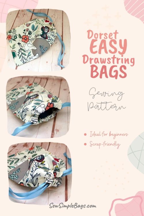 Dorset Easy Drawstring Bags FREE sewing pattern (3 sizes) Sew Modern Bags