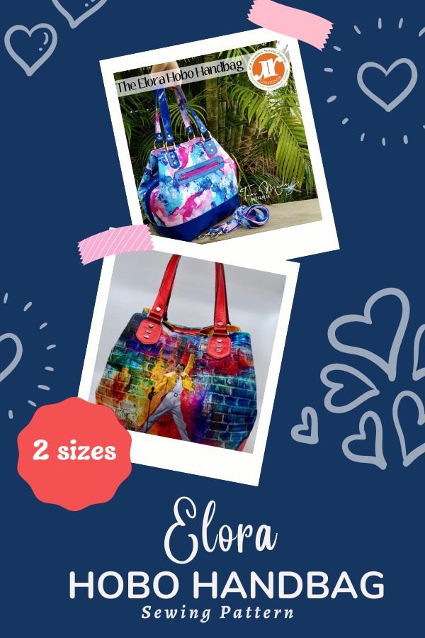 Elora Hobo Handbag sewing pattern (2 sizes)