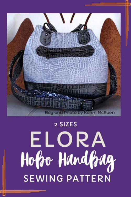 Elora Hobo Handbag sewing pattern (2 sizes) - Sew Modern Bags