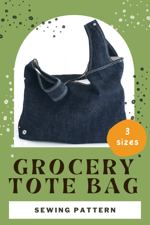 Grocery Tote Bag sewing pattern (3 sizes) - Sew Modern Bags