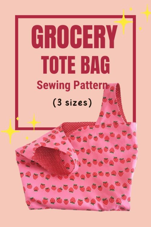 Grocery Tote Bag sewing pattern (3 sizes) Sew Modern Bags