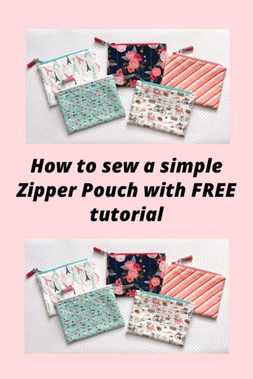 How to sew a simple Zipper Pouch with FREE tutorial Sew Modern Bags