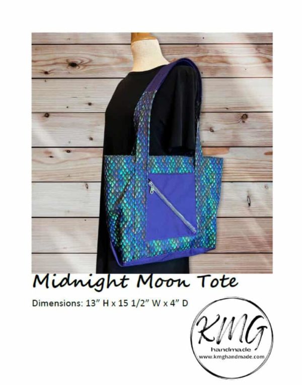 Midnight Moon Tote Bag sewing pattern