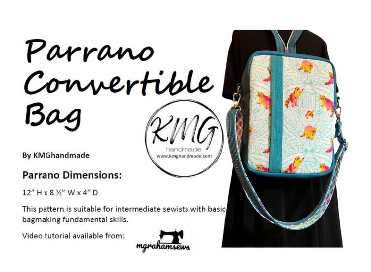 Parrano Convertible Bag sewing pattern