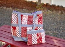 Patchwork Slouch Bag + Matching Zipper Pouch FREE sewing pattern (with video)