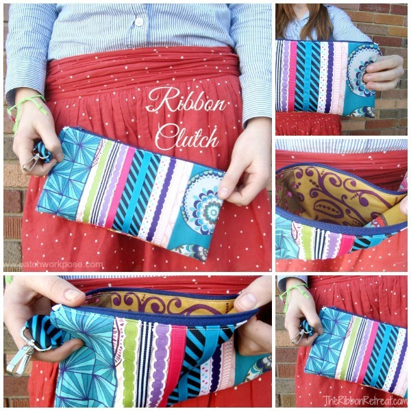 Ribbon Clutch FREE sewing tutorial