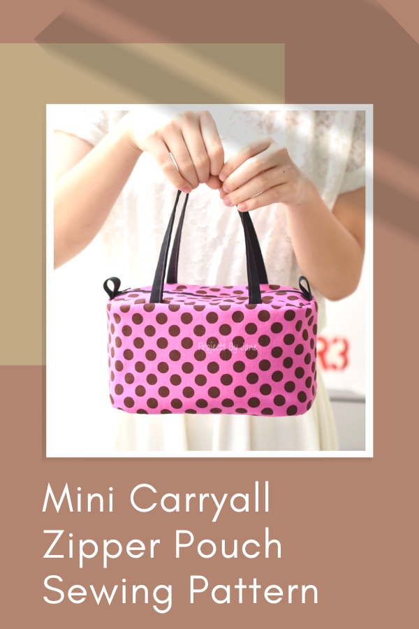 Mini Carryall Zipper Pouch sewing pattern