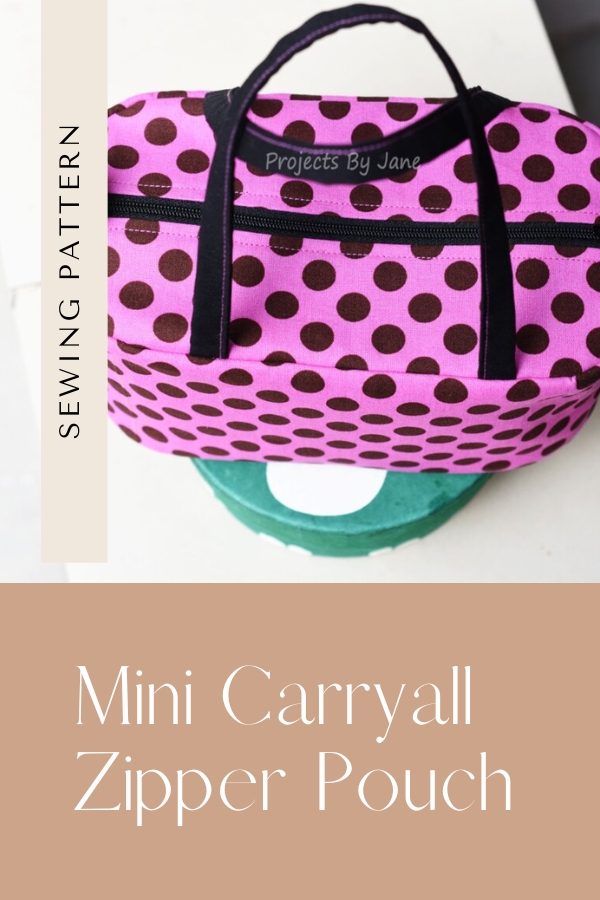 Mini Carryall Zipper Pouch sewing pattern