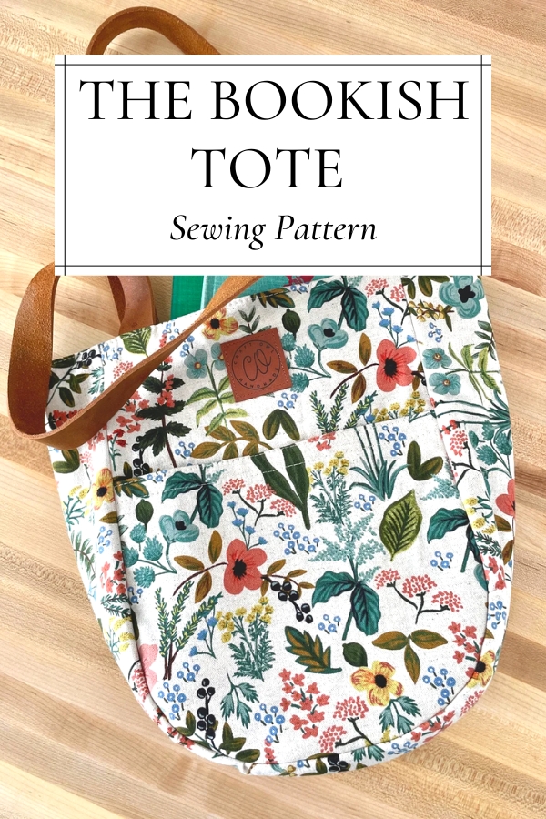 The Bookish Tote Bag sewing pattern (2 sizes)