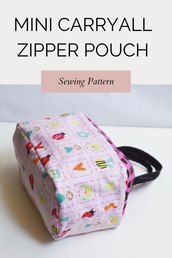 Mini Carryall Zipper Pouch sewing pattern