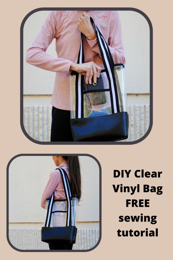 DIY Clear Vinyl Bag FREE sewing tutorial
