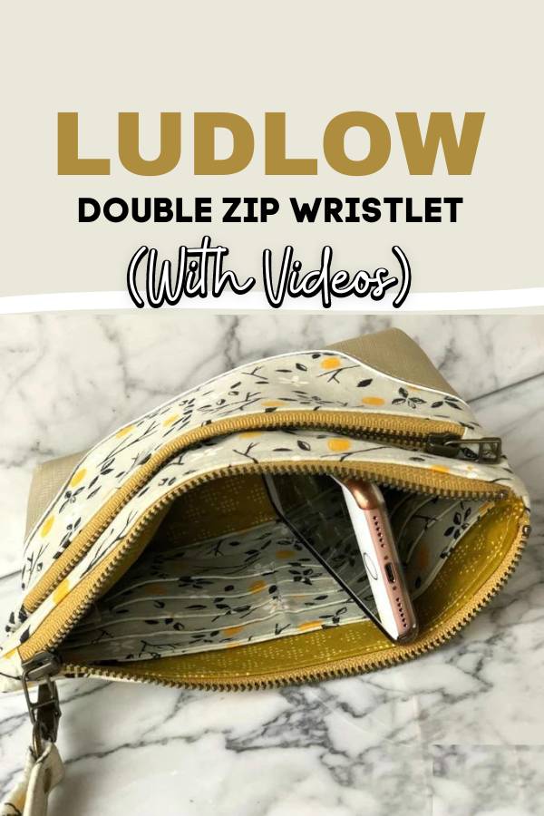 Ludlow Double Zip Wristlet sewing pattern (with videos)