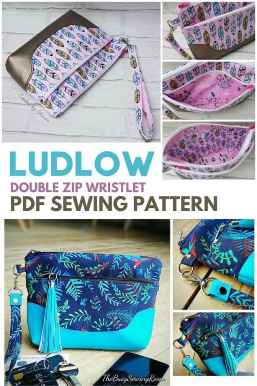 Ludlow Double Zip Wristlet sewing pattern (with videos) - Sew Modern Bags