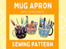 Mug Apron with 15 pockets sewing pattern