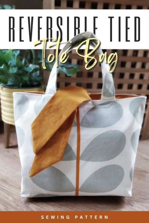 Reversible Tied Tote Bag sewing pattern - Sew Modern Bags