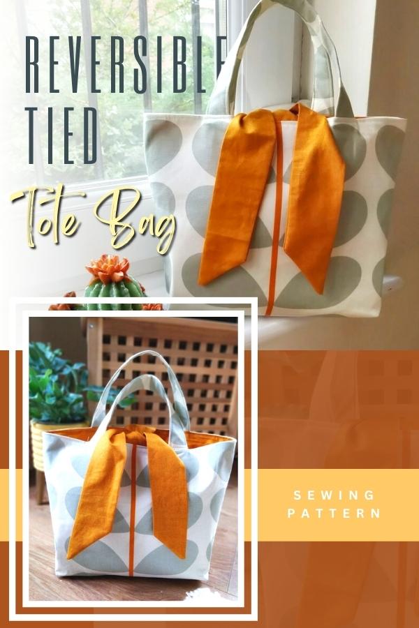 Reversible Tied Tote Bag sewing pattern